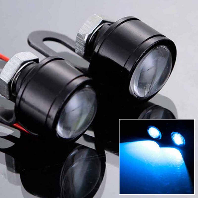 2pcs motorcycle motorbike mirror decorative LED light Eagle Eye Warming Strobe Flash Lamp