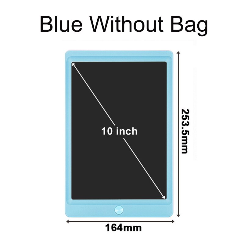 Tekening Pad Lcd Schrijfbord Tablet 10 Inch Art Digitale Elektronica Grafische Draagbare Met Schakelaar Stylus Pen Voor Kids: Blue without Bag