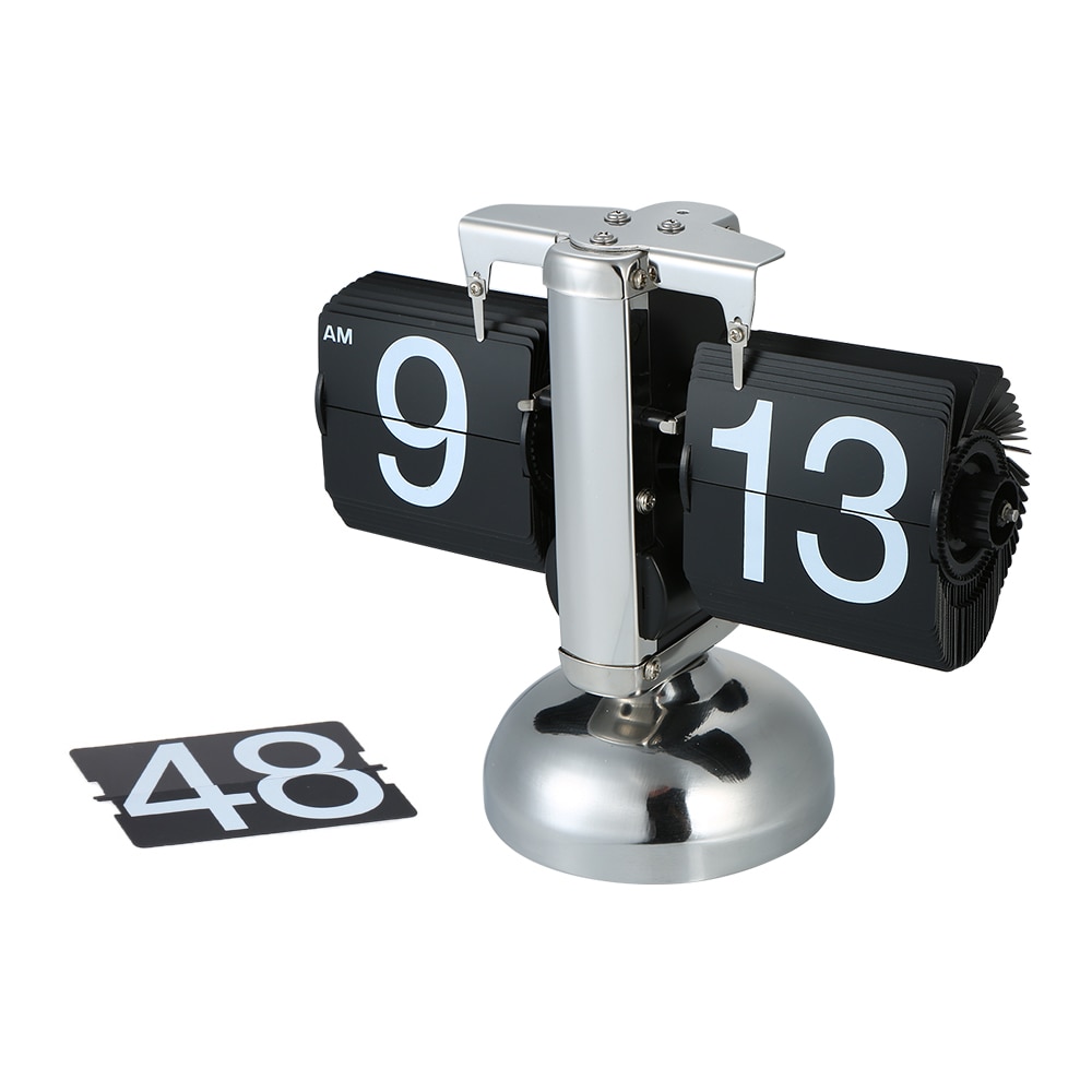 Digitale Uhr Hause Dekoration Kleine Skala Tisch Uhr retro kippen Über Uhr Metall kippen Interne Getriebe Betrieben Quarz Despertador