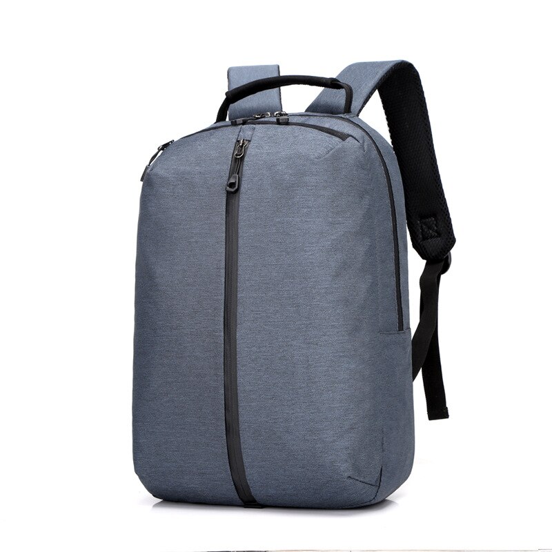 Crossten men's nylon waterproof travel bag, simple solid color laptop backpack, leisure light fitness male bag, sports bag, school bag: Dark grey