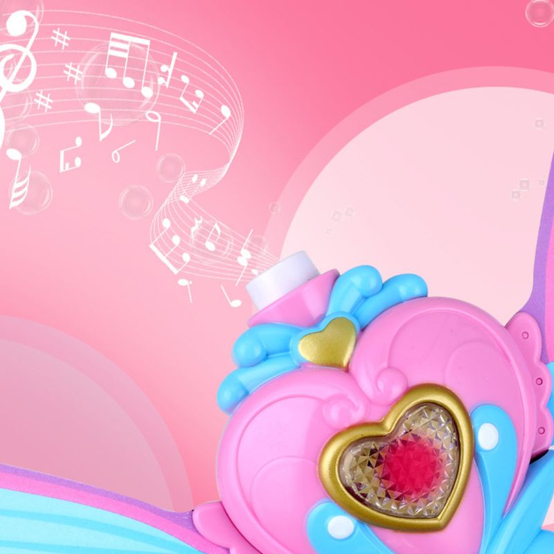 freundlicher Handheld Zauberstab blasiert Maschine Elektrische Schmetterling blasiert Gebläse Hersteller mit Musik Licht freundlicher draussen Spielzeug