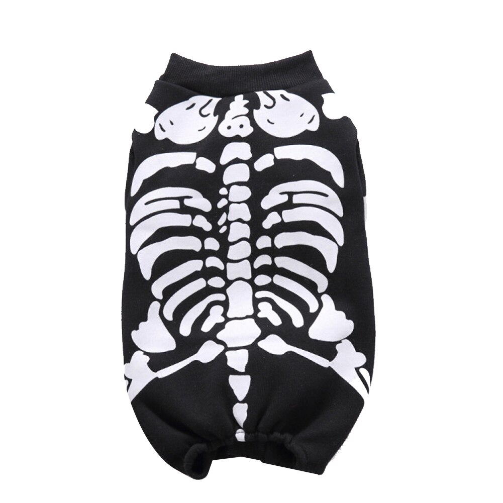 Halloween Party Horror Skeleton Pet Dog Cat Jumpsuit Cosplay Costume Dress Up Kitten Puppy Clothing Pet Apparel: L
