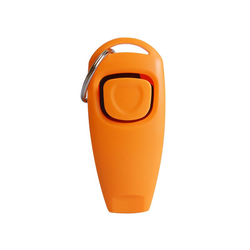 Dog Training Whistle Clicker Pet Dog Trainer Help Guide With Key Ring Treat Bags Dog Supplies: orange