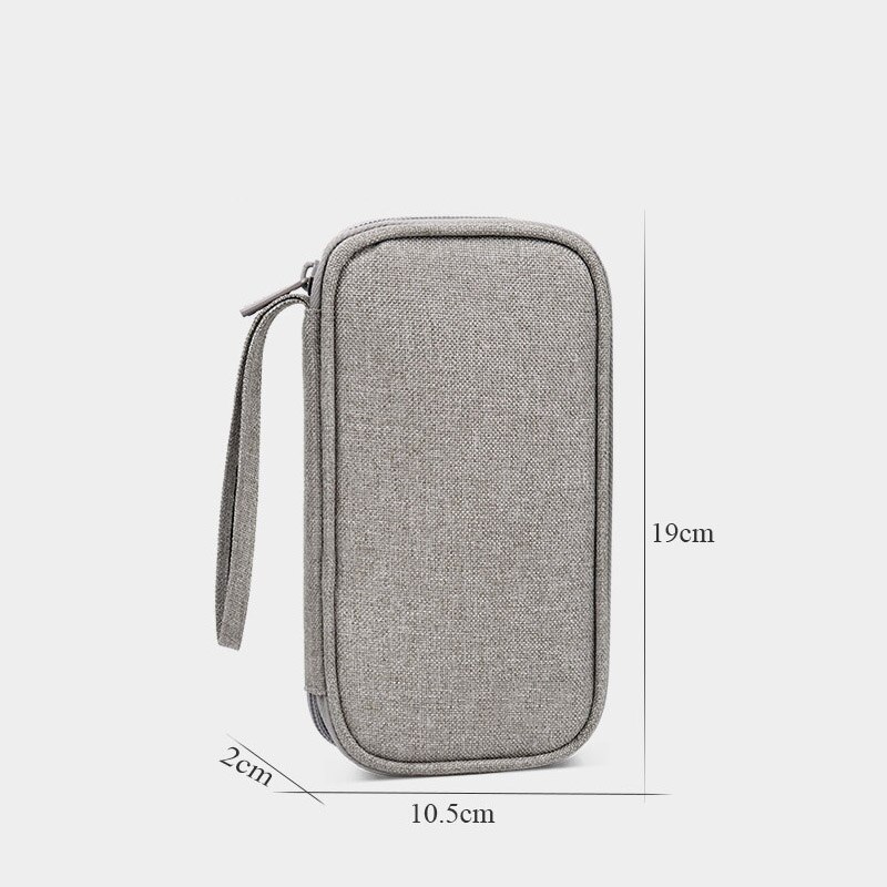 Draagbare Mobiele Telefoon Power Bank Grote Tas Houder Oxford Doek Digitale Kabel Oortelefoon Telefoon Shock Proof Storage Case Voor Reizen