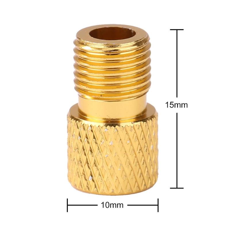 Schrader Valve Adapter Wear-resistant MTB Bike Valve Converter Fixed Gear Bicycle Presta to Schrader Valve Adapter: GoldBlack