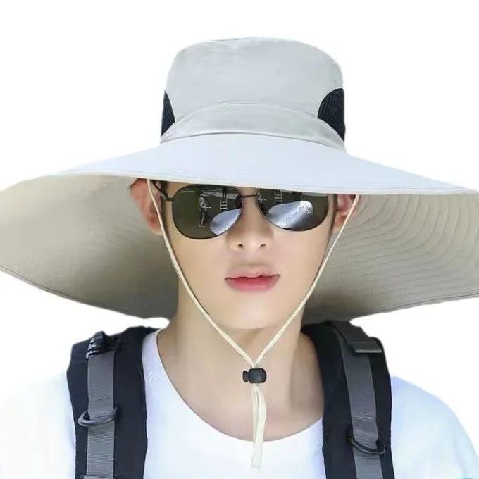 Gorra de pesca para viajes al aire libre, sombrero de sol de ala grande para hombre, sombrero de escalada de montaña, sombrero de pescador, sombrero de protección solar impermeable para hombres An