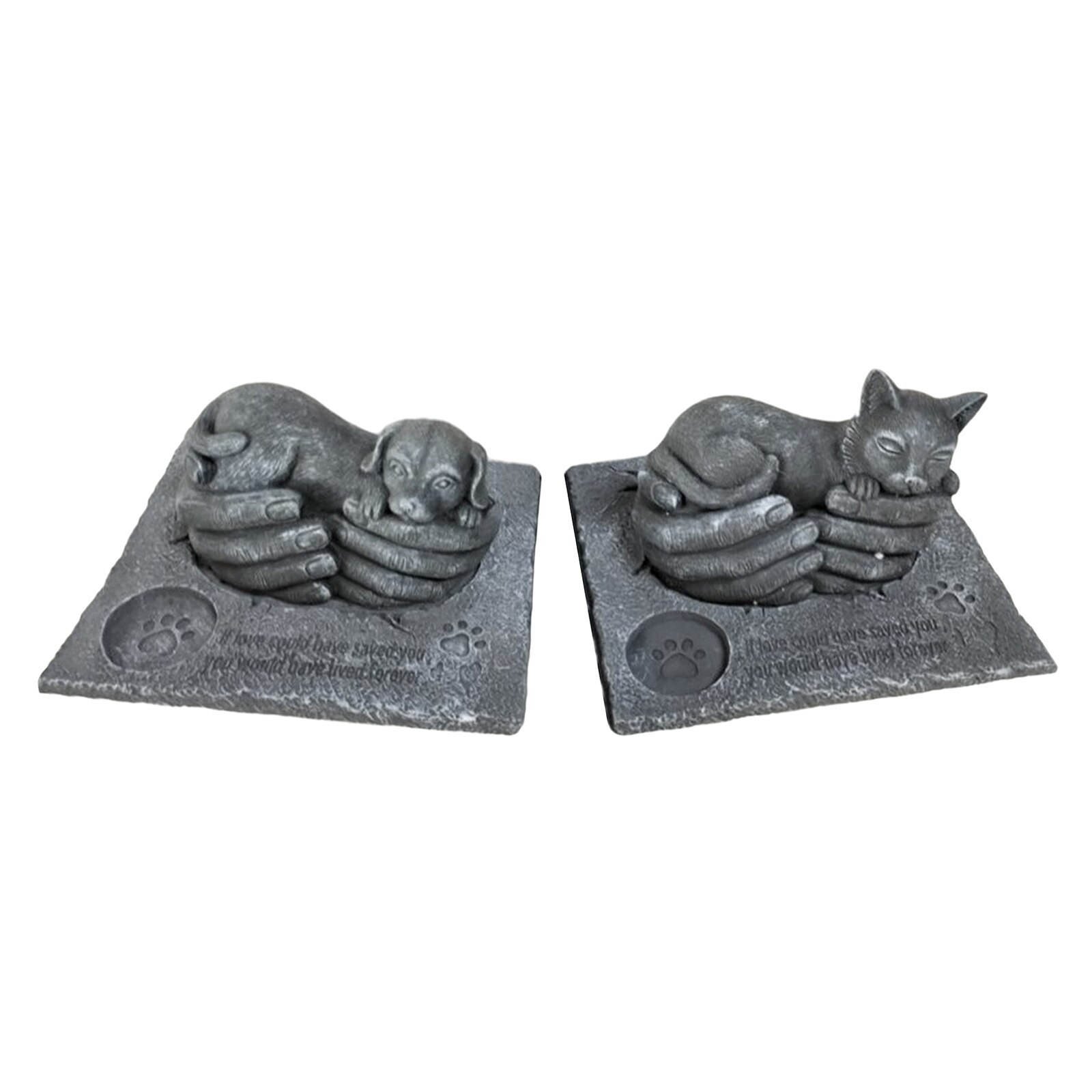 Animals Resin Pet Memorial Stones Garden Stone Grave Markers Outdoor Lawn Porch Tombstone Sympathy Pet Gravestone Headstone