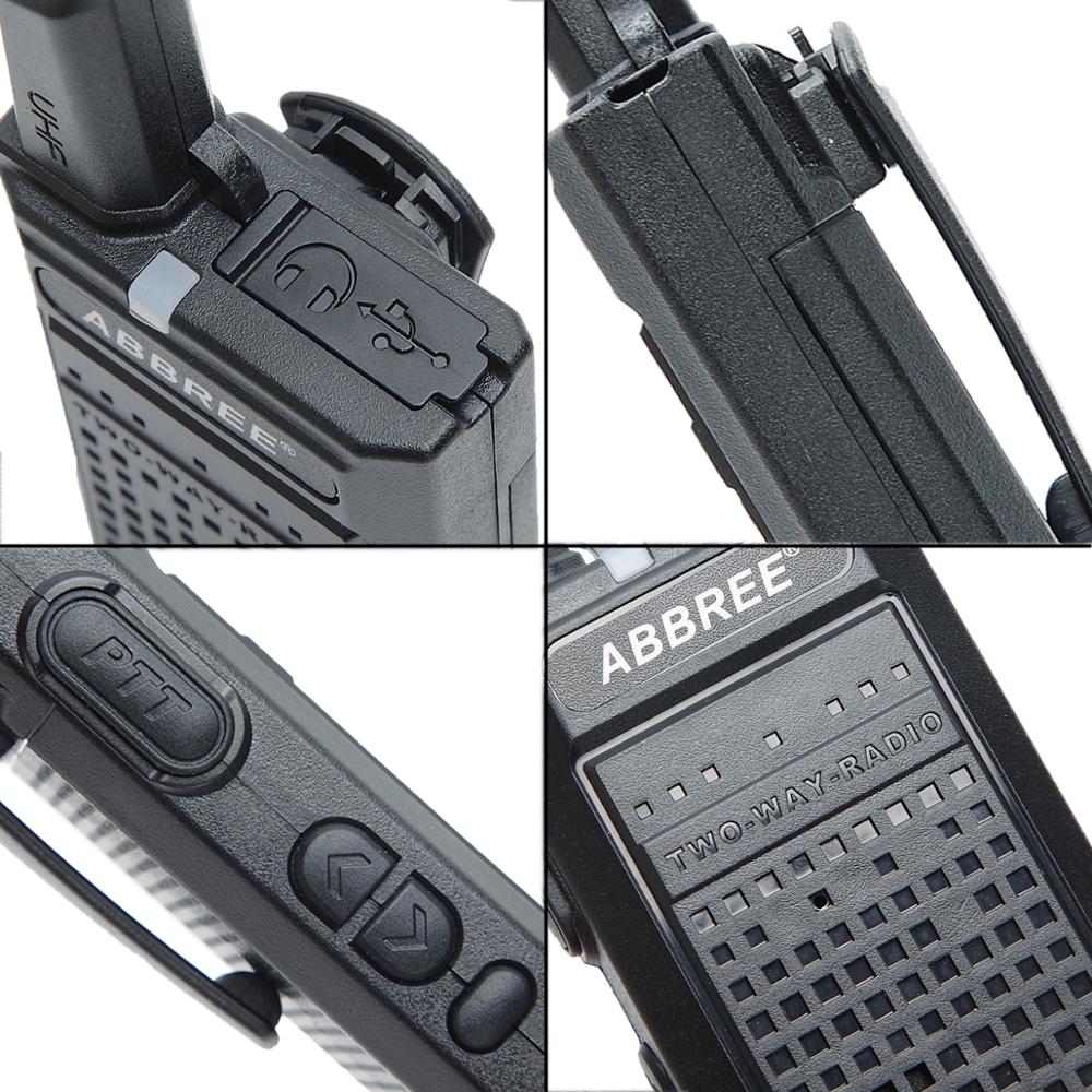 2pcs ABBREE AR-A2 mini Handy Walkie Talkie Mini VOX USB Charge UHF Two Way Radio Comunicador Transceiver Woki Toki VOX bf-888s