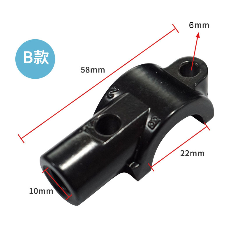 Motorrad Meister Zylinder Bremshebel Spiegel Klemme Rückspiegel Halfter Adapter für 22mm Lenker 10mm Gewinde: Lavendel