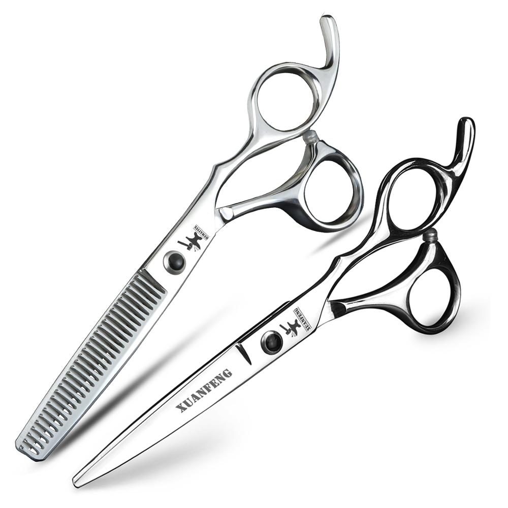 hairdressing scissors 6 inch 5/5.5/6.5/7/8 inch hair cutting thinning scissors Barbershop hairdressing tool set: 2pcs Thinning 20-25