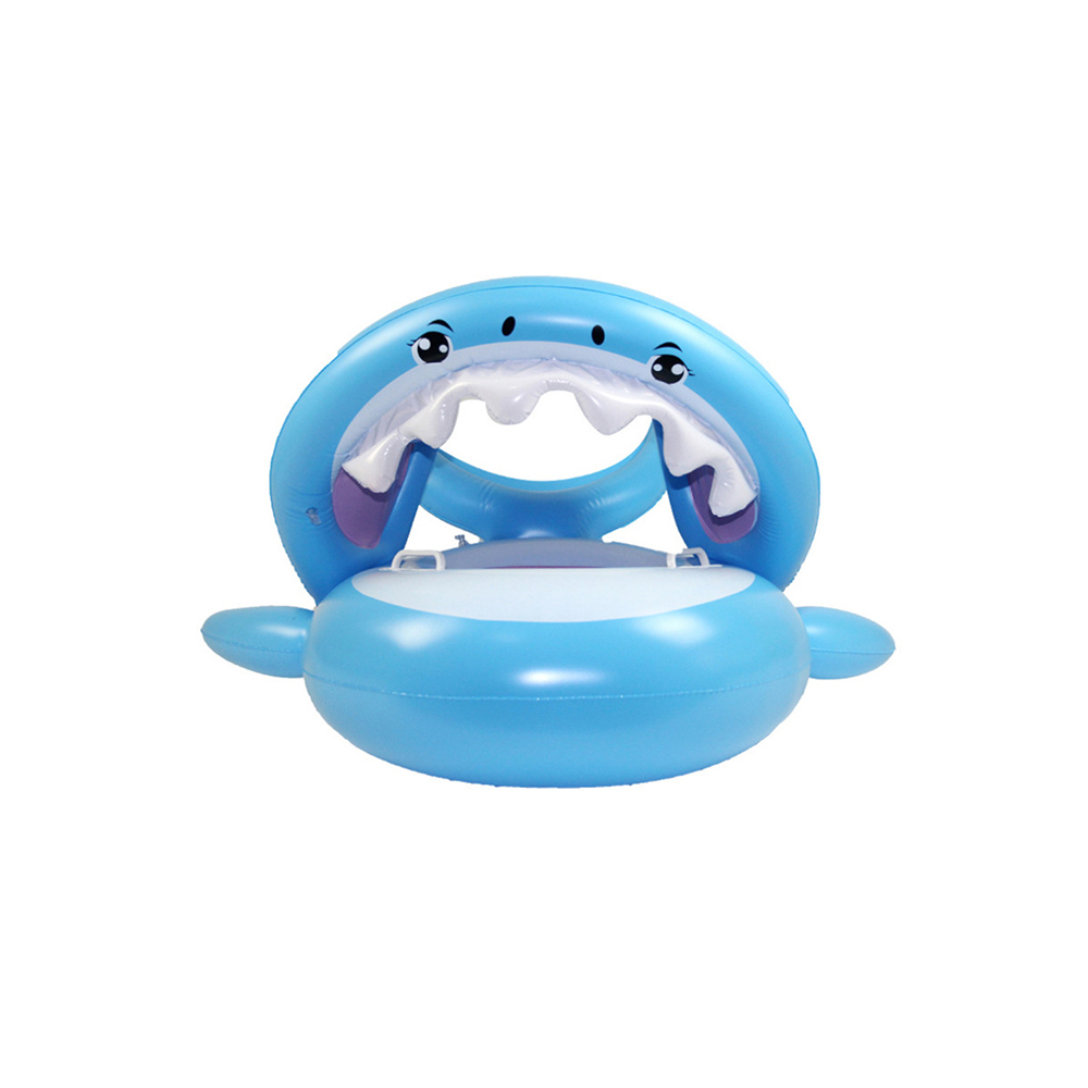 thumbnail image 2 of 2-Pack Shark Pool Floats For Kids And Adults - 63-Inch Inflatable Swimming Tube Ride-On Toys 2 of 13