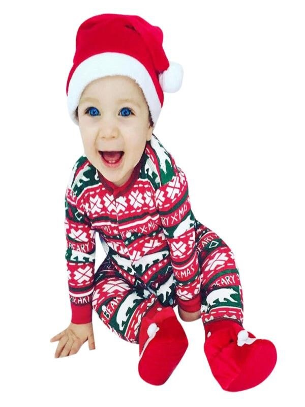 Weihnachten Kleidung Baby Kleinkind Baby Jungen Mädchen Karikatur Bär WEIHNACHTEN knapp Strampler Gesamt Outfits Weihnachten neugeborenen