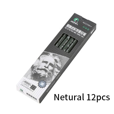 Marie's 12Pcs Charcoal Pencil For Sketch Painting Pencils Drawing Lapiz Set Stationery School Art Supplies Pencils for Students: neutral of 12pcs