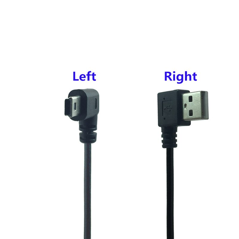Mini Usb Kabel Mannelijke 90 Graden Links Schuin Naar Usb Male Haaks Kabel Sync Gegevens Opladen 0.2 M: 2