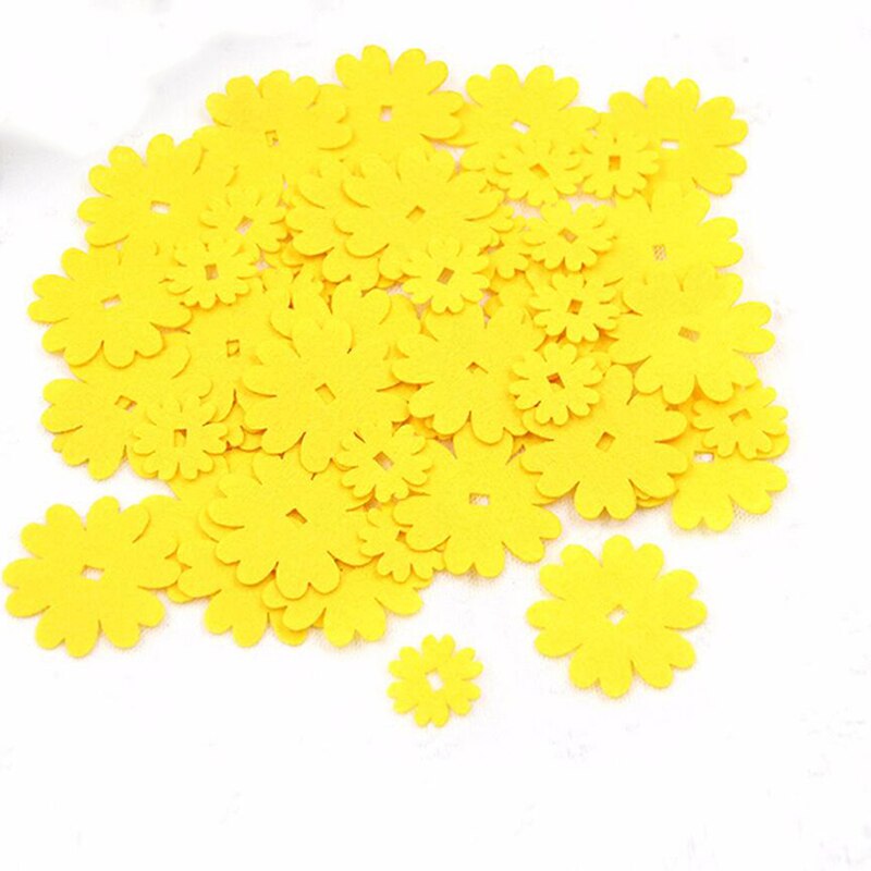 Felt DIY Crafts For Kids Felt Petal Flower Slice Appliques Scrapbooking Home Decor Sewing Accessories Children DIY Package: 2015986