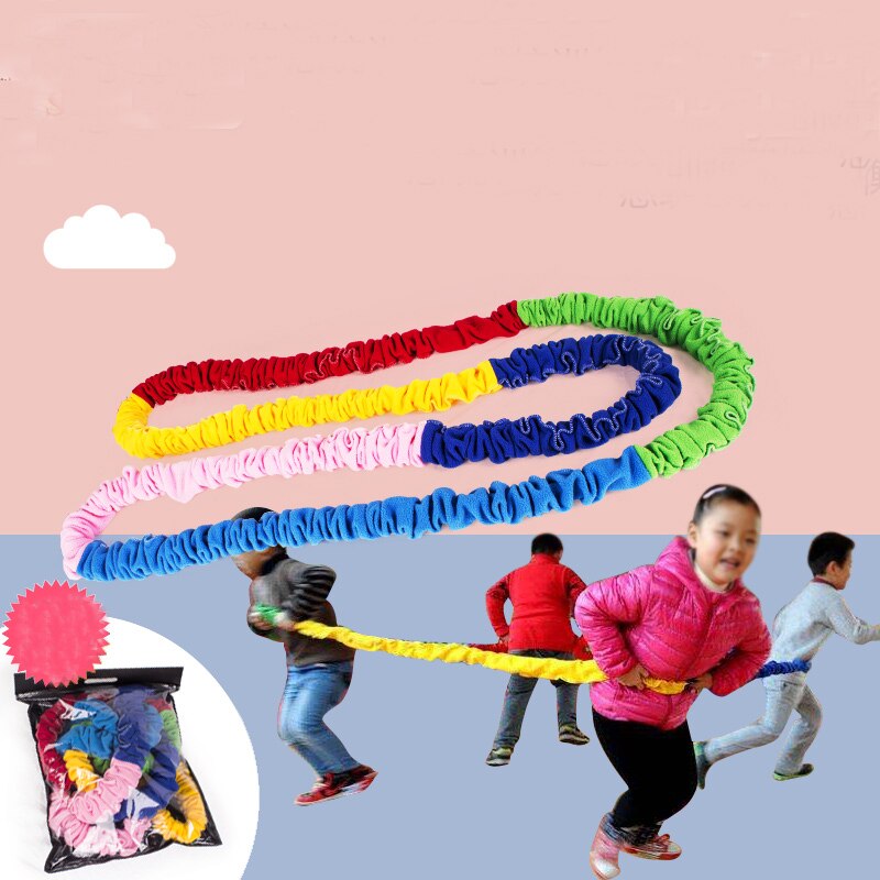 Elastische Fleece Coöperatieve Stretchy Band Integraties Dynamische Beweging Oefening Team Samenwerking Werk Ontwikkelen Outdoor Sport Speelgoed