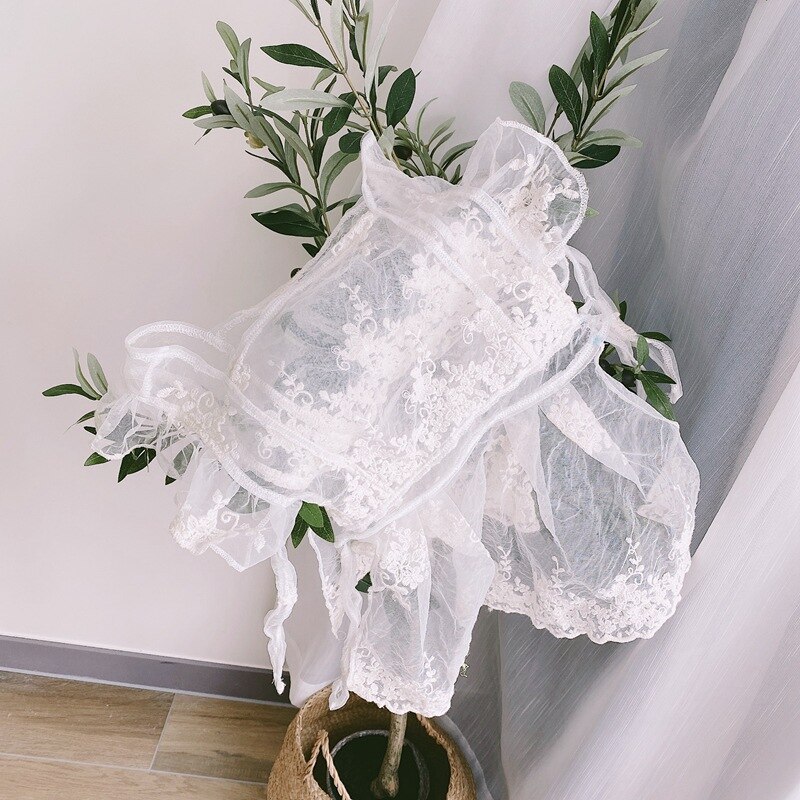 20 primavera e l&#39;estate nuovo arrivo abbigliamento per bambini ragazze pizzo fiore ricamo camicetta abito Sexy vuoto: 3T-100cm