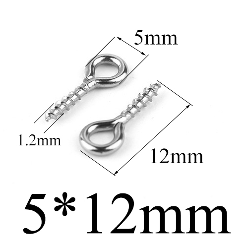 100Pcs Lot Rvs Tiny Mini Schroef Eye Pins Eyepins Haken Schroefdraad Oogjes Sluitingen Voor Diy Kralen Sieraden Maken: Black