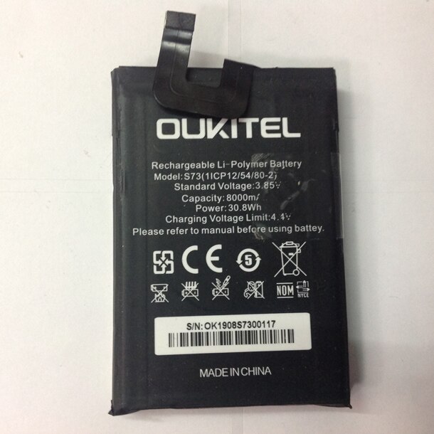 Batterie de téléphone d'origine oukitel WP5 8000maah 3.85V pour OUKITEL WP5 IP68 étanche Smartphone MT6761 5.5 pouces écran téléphone