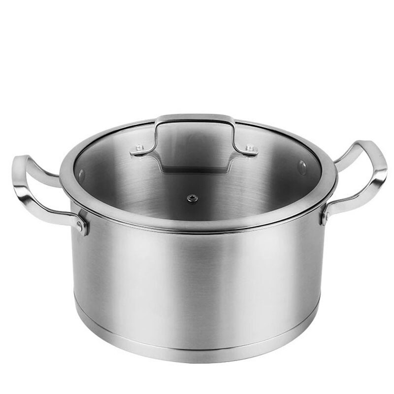 Olla para sopa profunda de papilla de acero inoxidable 430, cacerola inferior compuesta