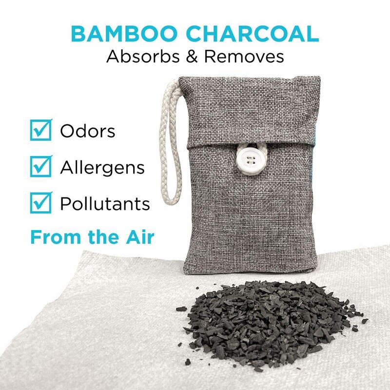 5 Pack Natural Bamboo Charcoal Air Purifying Bag Nature Fresh Air Purifier Bags Activated Charcoal