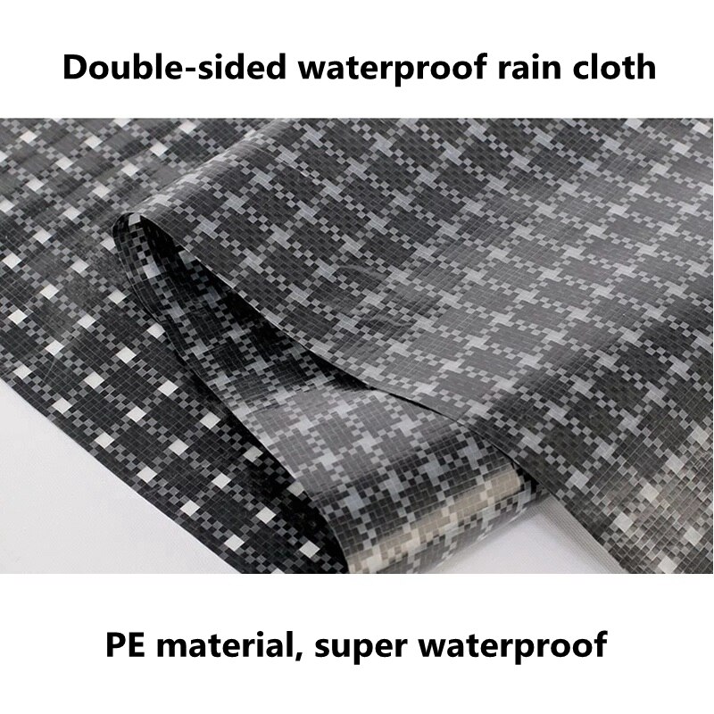 Lona impermeable de PE para exteriores, tela impermeable para balcón, jardín, planta, barco, camión, cobertizo, lona, color blanco y negro