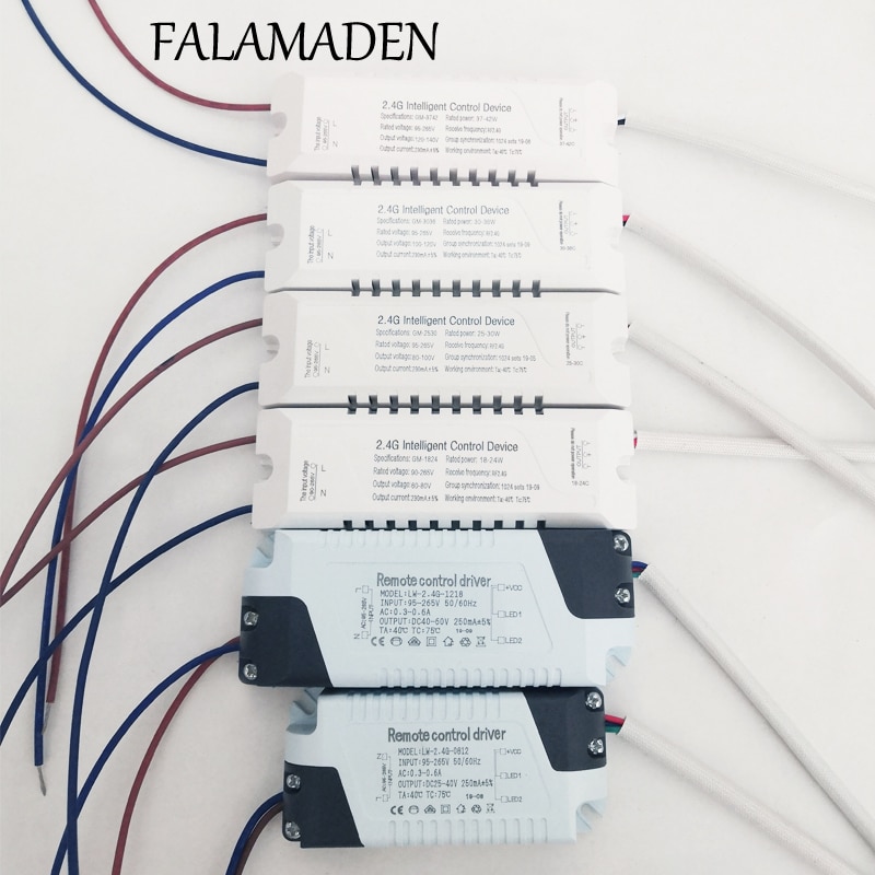 Justering af farvetemperatur og dæmpbar led transformer 2.4g fjernbetjening led driver isoleret og sikker intelligent strømforsyning