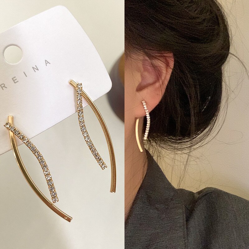 Huanzhi 2020 nova moda coreano retro metal geométrico cruz ouro prata cor do parafuso prisioneiro brincos para mulheres meninas festa jóias presentes