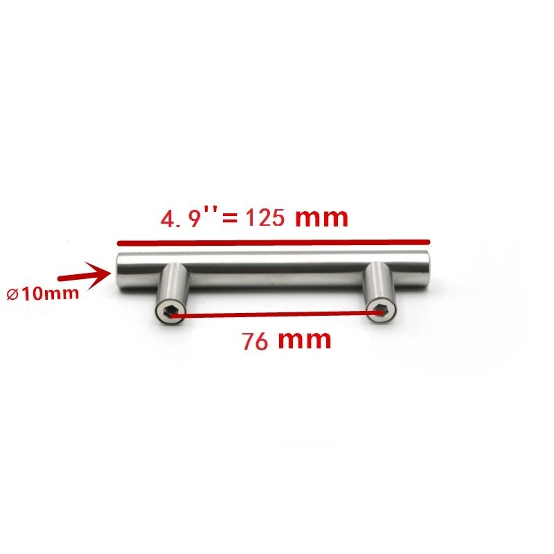 50mm to 500mm Stainless Steel Kitchen Door Cabinet T Bar Handle Pull Knob cabinet knobs Muebles Handle Cupboard Drawer Pulls: 5  inch  76mm