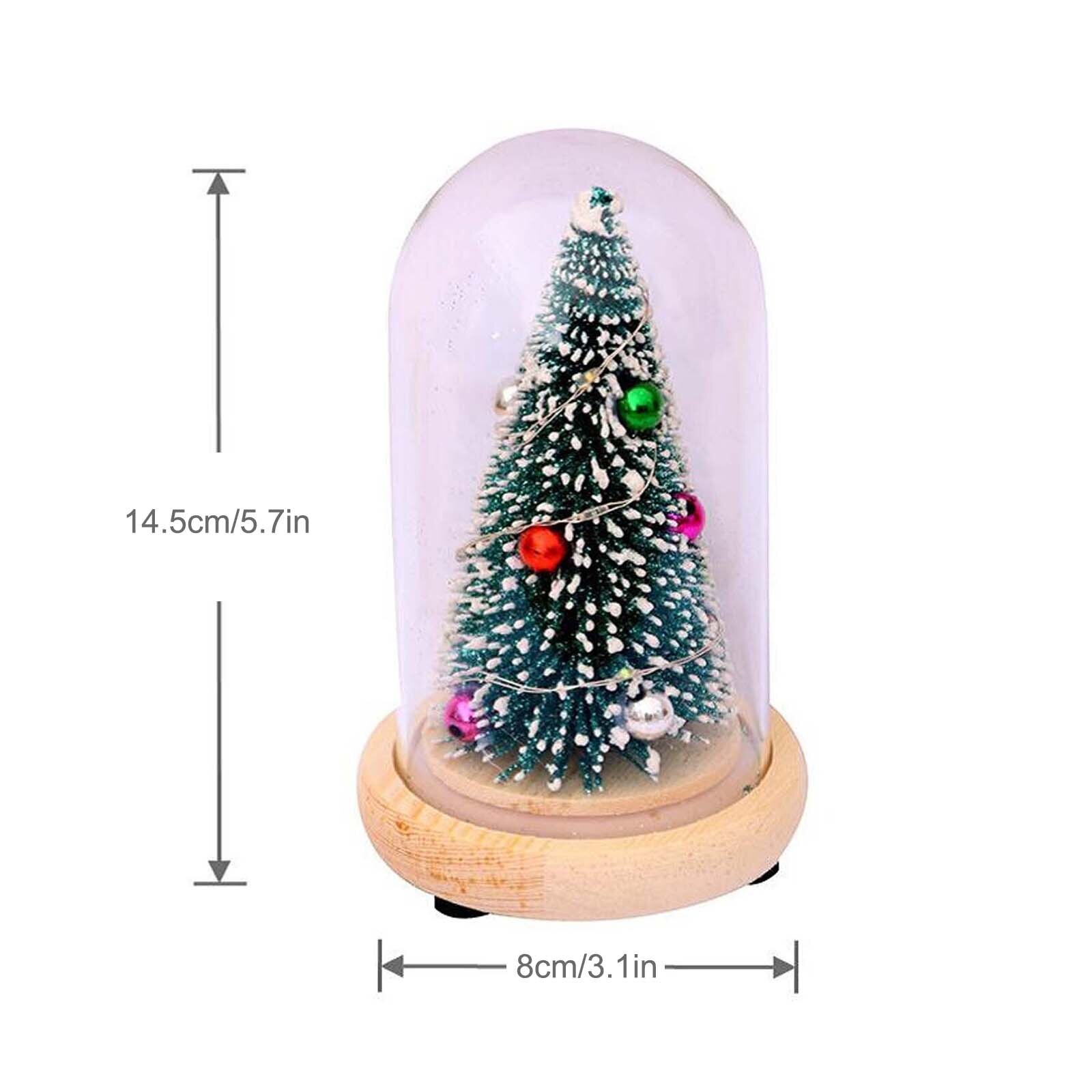 Mini Kerstboom Party Xmas Gloeiende Desktop Boom Ornamenten Led Nachtlampje Kerst Decoraties Voor Familie