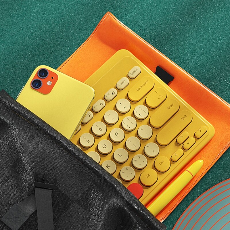 Wireless Keyboard Mini Ronde Knop Gaming Toetsenbord Voor Macbook -Lenovo Dell -Asus Laptop-Ipad Tablet Computer Toetsenbord