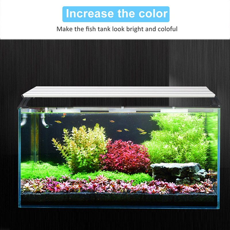 Lampe de réservoir de poisson lumière LED d'aquarium 20-65CM LED de pêche d'intérieur plantes aquatiques lumières Luminaria Aquario lumière avec minuterie et gradation