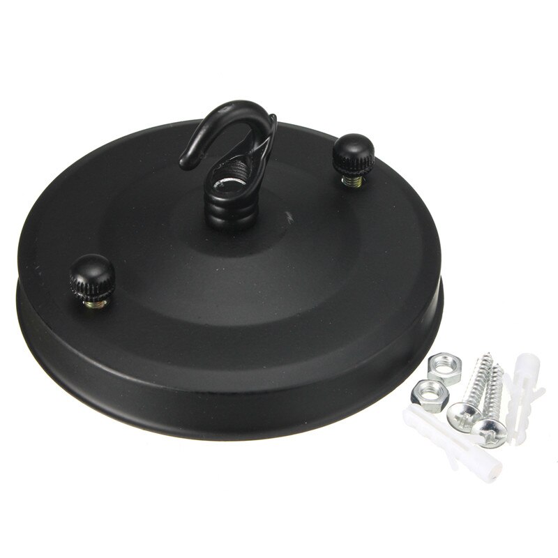 100mm/105mm/120mm Buchse Lampe Basis Halfter Decke Baldachin Wandleuchte Montieren LED Basis Jahrgang anhänger Licht Lampe Rabatt Basis: Schwarz-105mm