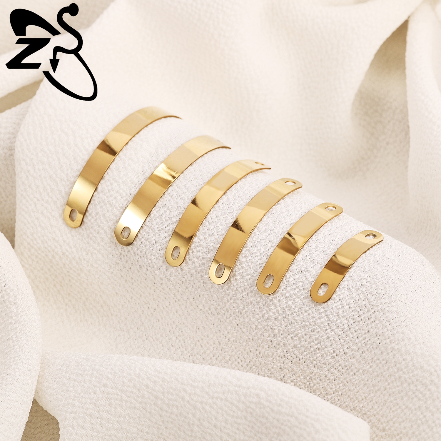 ZS 1 PC Punk Woundplast Shape Stainless Steel Bridge Ear Piercing Men 24MM-50MM Nose Piercing Chain Body Piercings Accessories