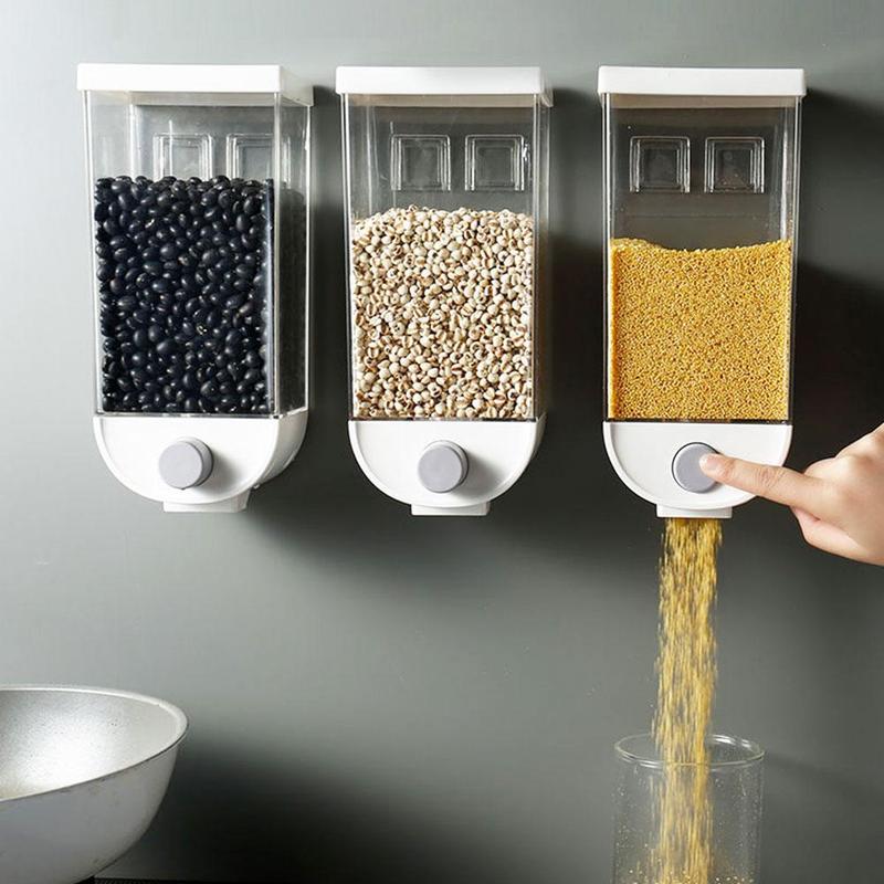 Boîte de rangement de céréales distributeur | Distributeur de farine d'oalosa, conteneur mural de stockage de grains, réservoir de céréales Gadgets cuisine H7K1 de 1000ml/1500ml
