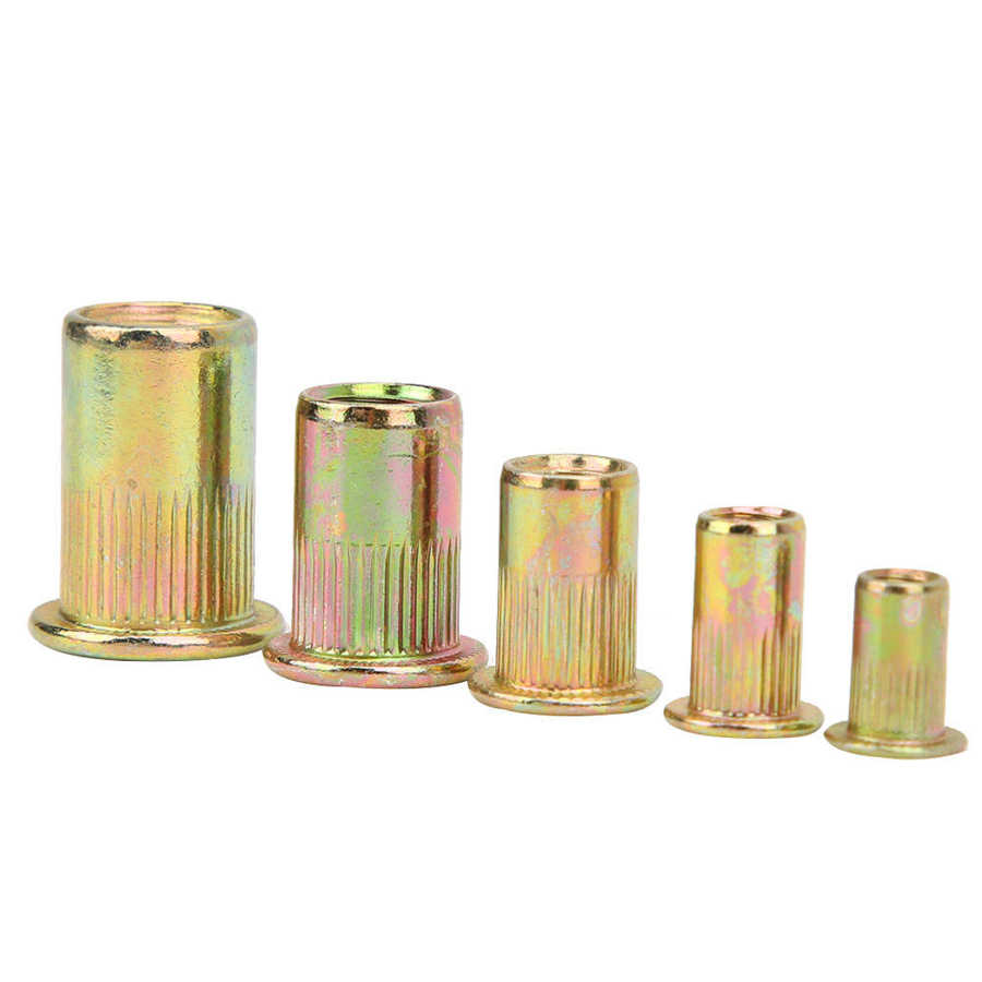 Rivet nuts rivet nut kit 120 Galvanized threaded flat fixing nuts M6 M8 M10 with plastic box fixing nuts