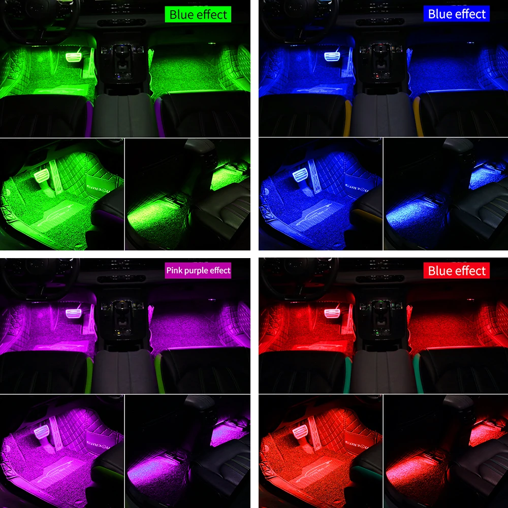 Neon Auto LED-binnenverlichting RGB Omgevingslichtset met APP Draadloze bediening LED Auto Sfeer Decoratieve Lamp