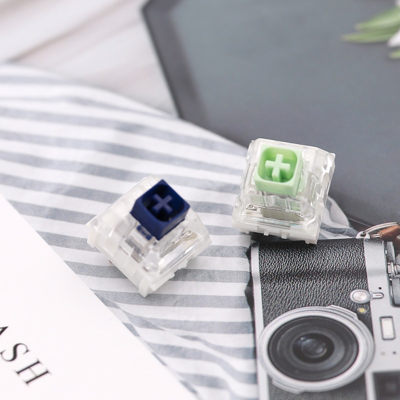 Keypro kailh-boks, kongelig marineblå, jadepink, krystal, tung boks, 3- bens kontakter,  ip56 vandtætte, kompatible cherry mx-kontakter