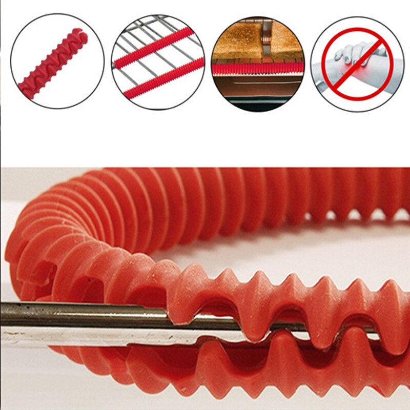 2Pcs Silicone Oven Rack Guards Kitchen Oven Shelf Rack Edge Liner Cover High Temperature Protection Oven Rack Shield