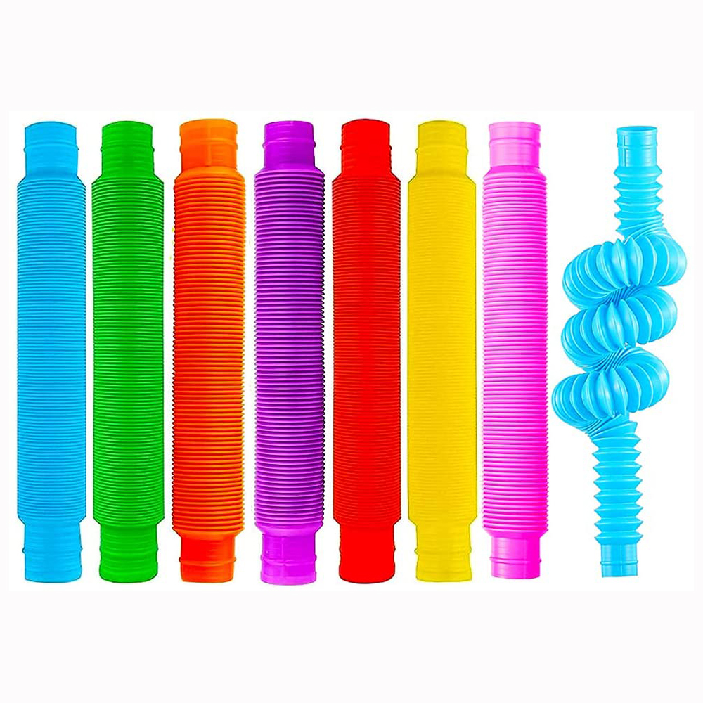 8Pack Grote Pop Tubes Fidget Speelgoed Zintuiglijk Speelgoed voor Stress Angst Relief voor Kinderen Volwassenen Leren Speelgoed Peuters Stretch Tube