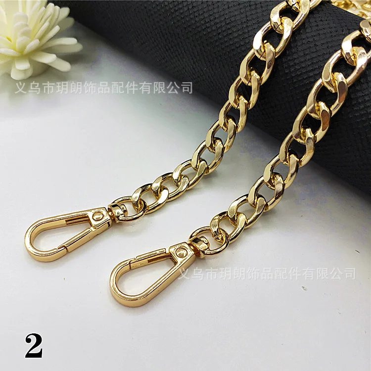 120/40cm Metal Aluminum Bag Chain Replacement Parts Accessories for Hand-Woven Shoulder Handbag DIY Handmade Detachable Straps: L / Gold