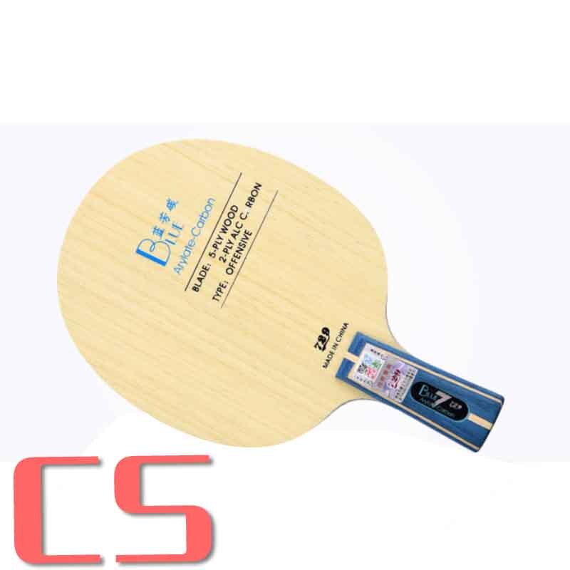 729 zwarte, blauwe, gele, alc carbon tafeltennisbatjes, offensief voor rackets en pingpongbatjes: Blauwe koolstof cs
