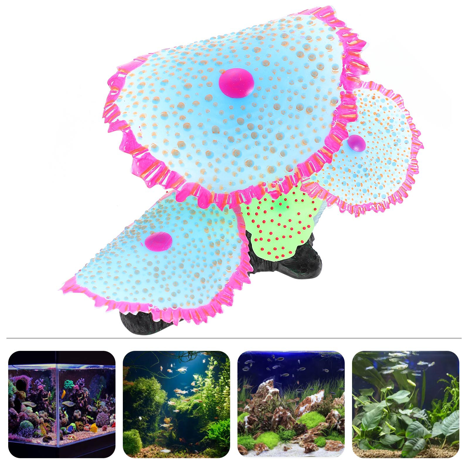 Aquarium Nep Coral Aquarium Kunstmatige Plant Decor Aquatic Plant Versiering: Blue