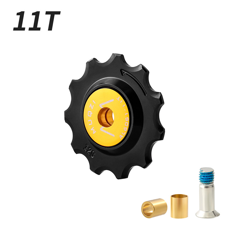 MUQZI Bike Pulley 11T 12T 13T 14T Rear Derailleur Jockey Wheel 7 8 9 10 11 12 Speed Chain Ceramic Pulley: WHITE