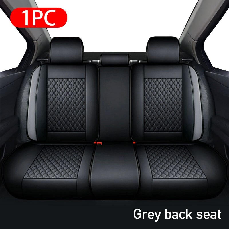 SEAMETAL Brand Car Seat Cover Front/Rear Universal Fit Most 5-Seat Vehicle Automotive Soft Car Seat Protector: Gray Rear 1pc