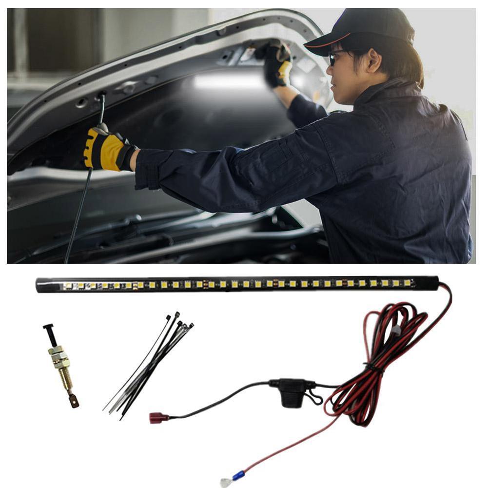 Auto Onder Kap Led Licht Kit Automatische Schakelaar Controle Motor Reparatie Verlichting Werk Verlichting Strip Waterdicht 36Cm Led Licht bar