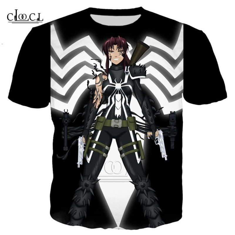 Anime Black Lagoon men shirts 3D printed funny summer shirts cool shirt for unisex t-shirt T228: 4XL