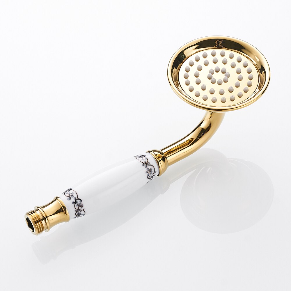 Pommeau de douche à poignée en céramique, Chrome/laiton Antique/Bronze noir, pommeau de douche Style téléphone salle de bains, douchette à main Spray