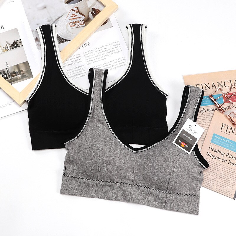 Deportes Yoga sujetador sin costura para mujer acolchado sujetador de Deporte Fitness correr gimnasio sujetador deportes interior Sujetador deportivo
