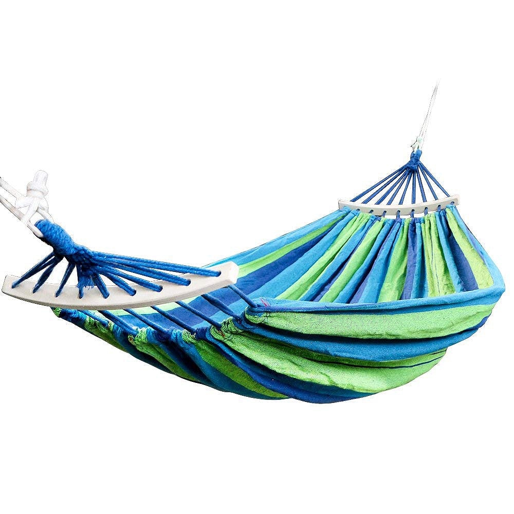 Dubbele Hangmat 450 Lbs Draagbare Reizen Camping Opknoping Hangmat Swing Luie Stoel Canvas Hangmatten 2 Persoon Capaciteit